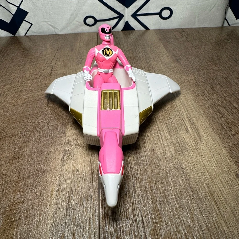 1995 Vintage Pink Power Ranger Saban Ninjazord‎ Crane Jet Plane & Action Figure